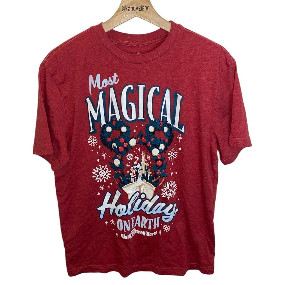 DISNEY Most Magical Place on Earth Red Holiday Tshirt